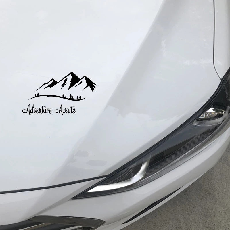 9.6cm*16.7cm Mountain Awaits Adventure Car Sticker Car Styling Vinyl Decal