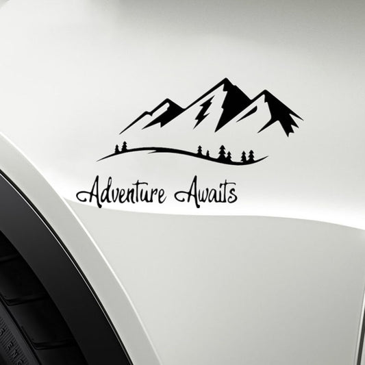 9.6cm*16.7cm Mountain Awaits Adventure Car Sticker Car Styling Vinyl Decal