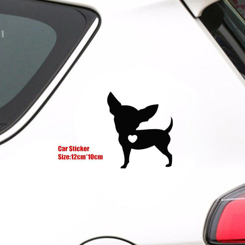 12cm*10cm I Love My Dog Interesting Vinyl Car Sticker Animal Pattern  Car Windows Body Decal Decoration 6 Colors