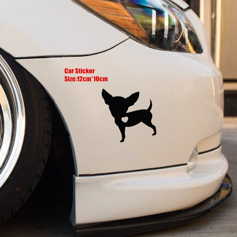 12cm*10cm I Love My Dog Interesting Vinyl Car Sticker Animal Pattern  Car Windows Body Decal Decoration 6 Colors
