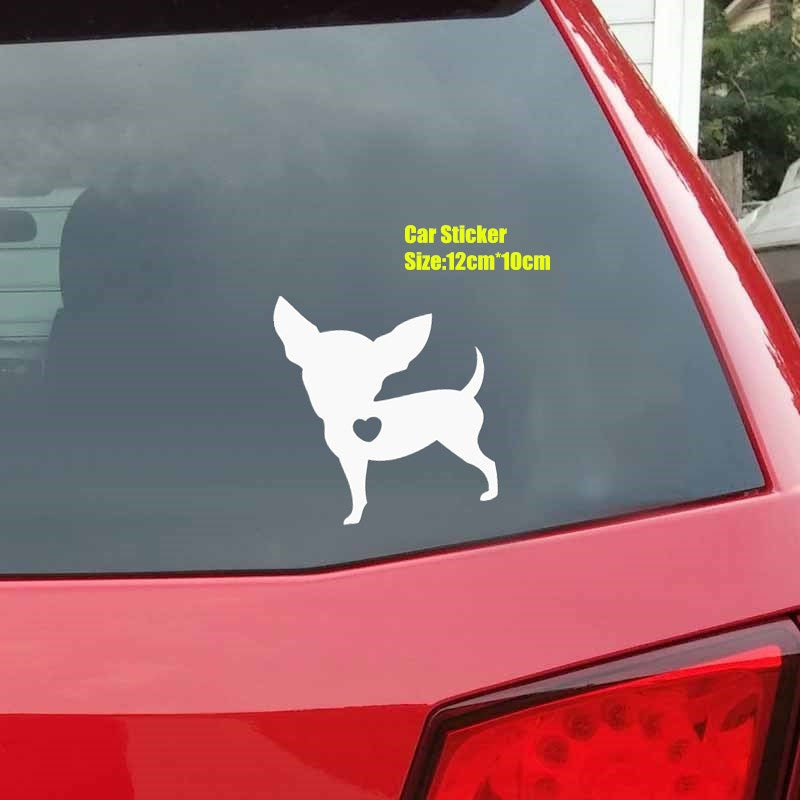 12cm*10cm I Love My Dog Interesting Vinyl Car Sticker Animal Pattern  Car Windows Body Decal Decoration 6 Colors