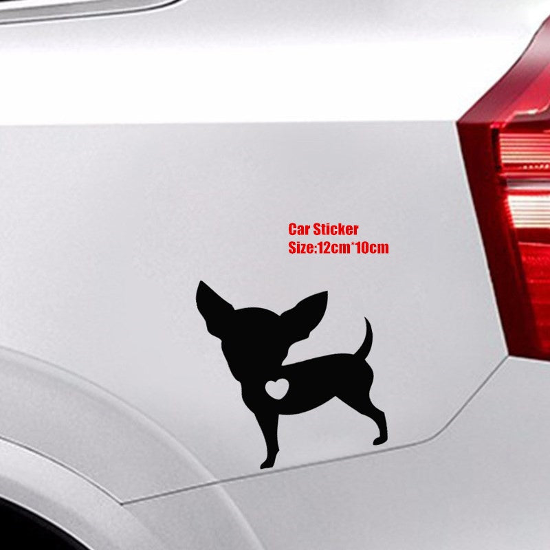12cm*10cm I Love My Dog Interesting Vinyl Car Sticker Animal Pattern  Car Windows Body Decal Decoration 6 Colors