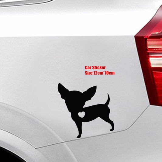 12cm*10cm I Love My Dog Interesting Vinyl Car Sticker Animal Pattern  Car Windows Body Decal Decoration 6 Colors