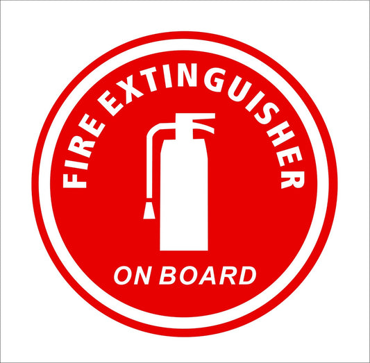 Funny Fire Extinguisher First Aid Kit On Board Vinyl Decals Stickers Waterproof