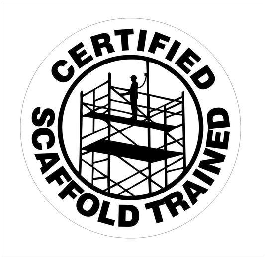 3 Pcs Certifed Scaffold Trained Hard Hat, Helmet, Windows, Walls, Bumpers, Laptop, Lockers Decor