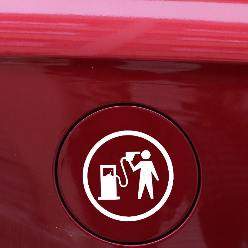 2PCS Car Sticker Funny Vinyl Decal Gas Fuel Tank Cap Sticker