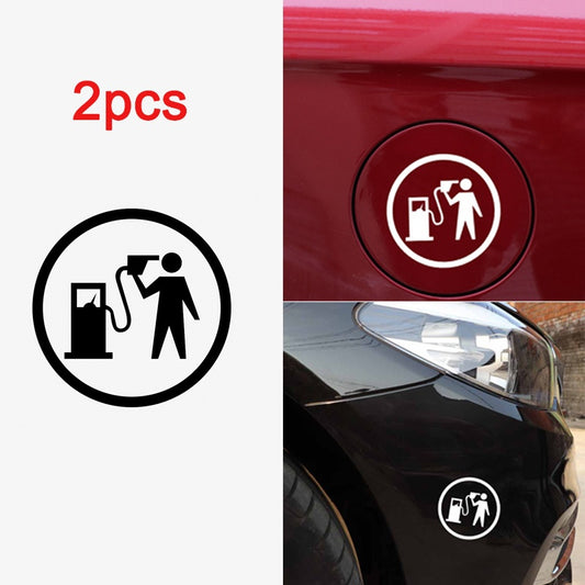 2PCS Car Sticker Funny Vinyl Decal Gas Fuel Tank Cap Sticker