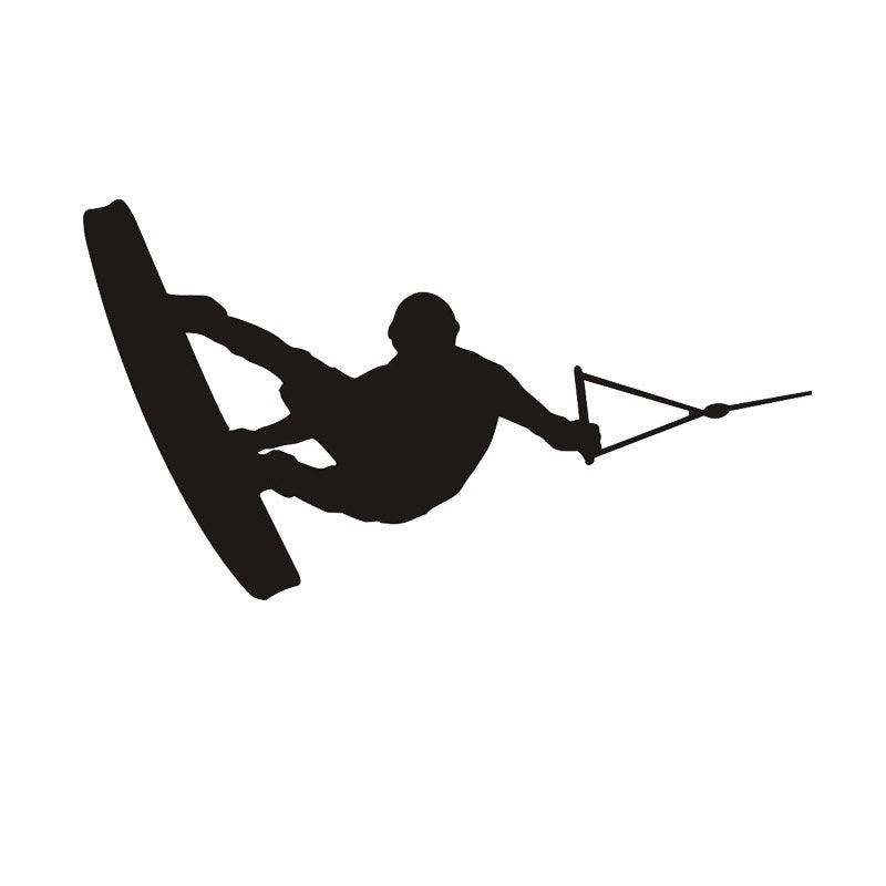 A Pattern Wakeboarder Silhouette Art Decor Bumper Car Stickers