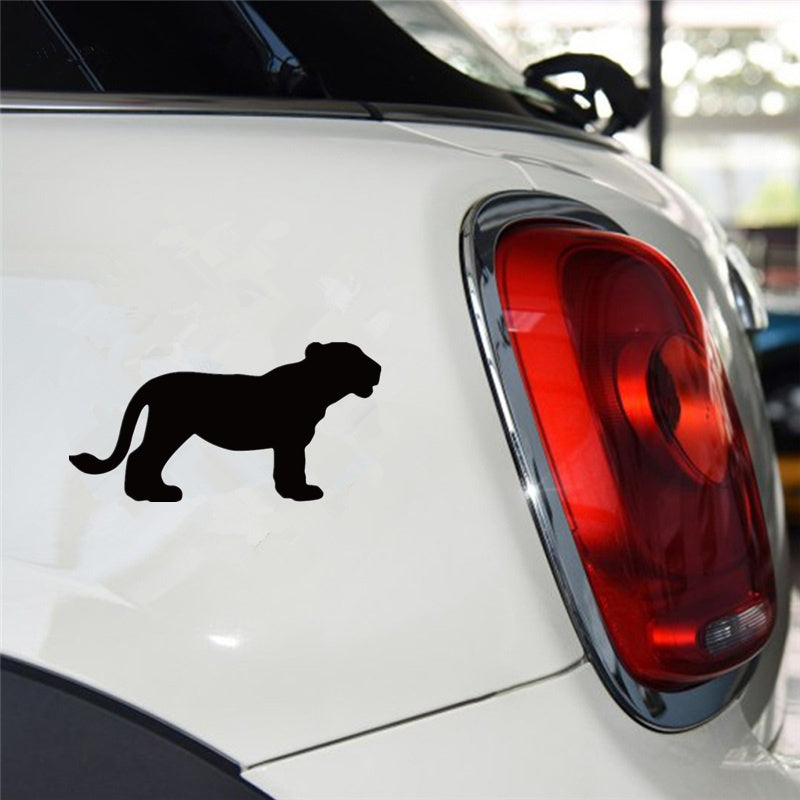 14cm*7.2cm Safari Lioness Car Sticker Creative Cartoon Lion Silhouette Home Decor Decal Laptop Auto Window Bumper Vinyl Decal Tablet XMAS Gifts