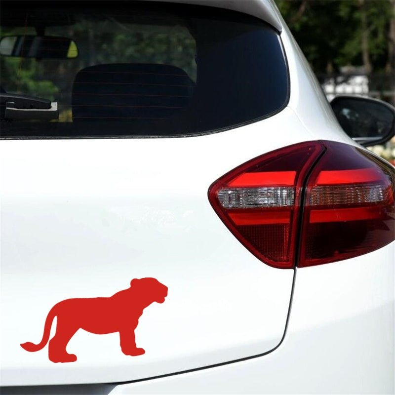 14cm*7.2cm Safari Lioness Car Sticker Creative Cartoon Lion Silhouette Home Decor Decal Laptop Auto Window Bumper Vinyl Decal Tablet XMAS Gifts