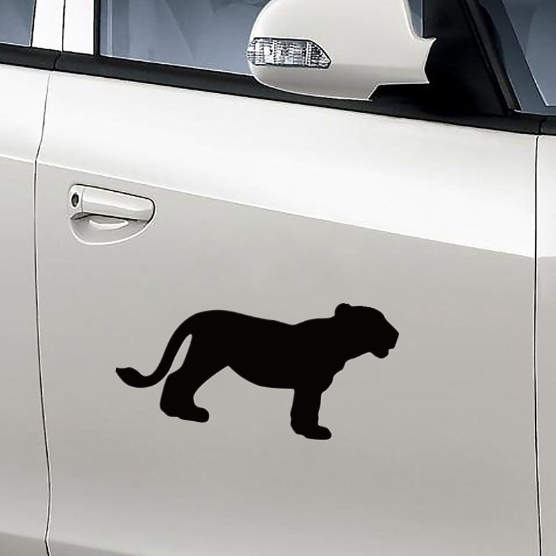 14cm*7.2cm Safari Lioness Car Sticker Creative Cartoon Lion Silhouette Home Decor Decal Laptop Auto Window Bumper Vinyl Decal Tablet XMAS Gifts