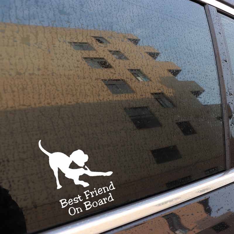 2PCS Best Friend Dog BABY ON BOARD Vinyl Sticker Car Decals