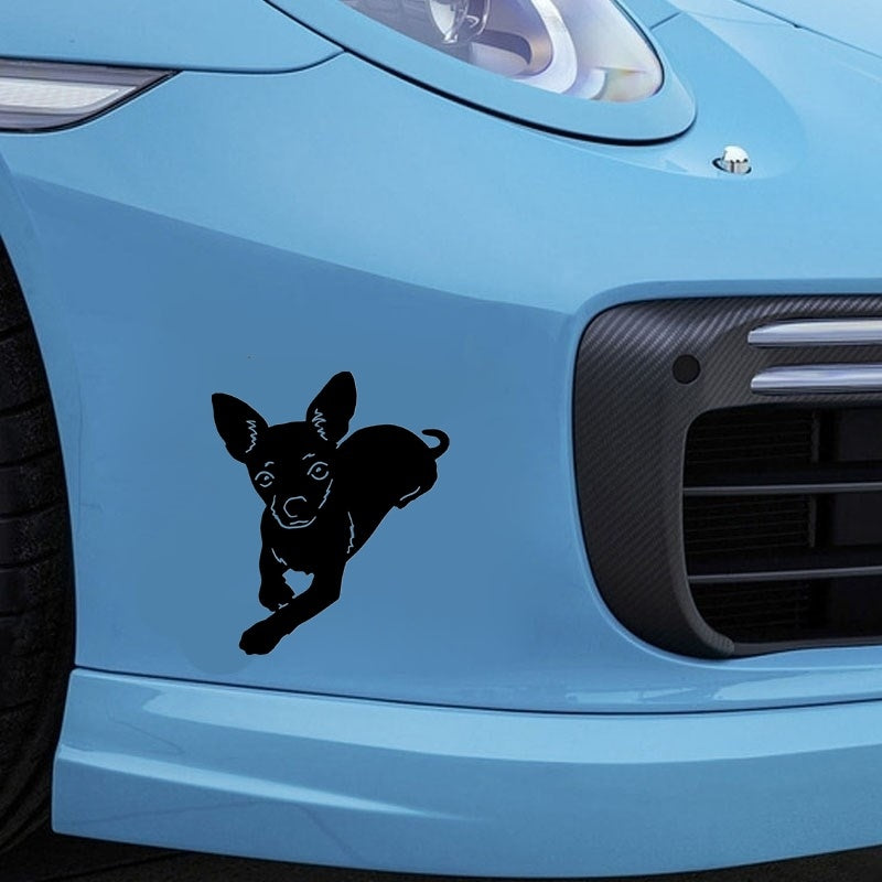 10.2cm*8.5cm Chihuahua Pet Dog Car Sticker Lovely Vinyl Decal Car Styling Accessories Wall Sticker