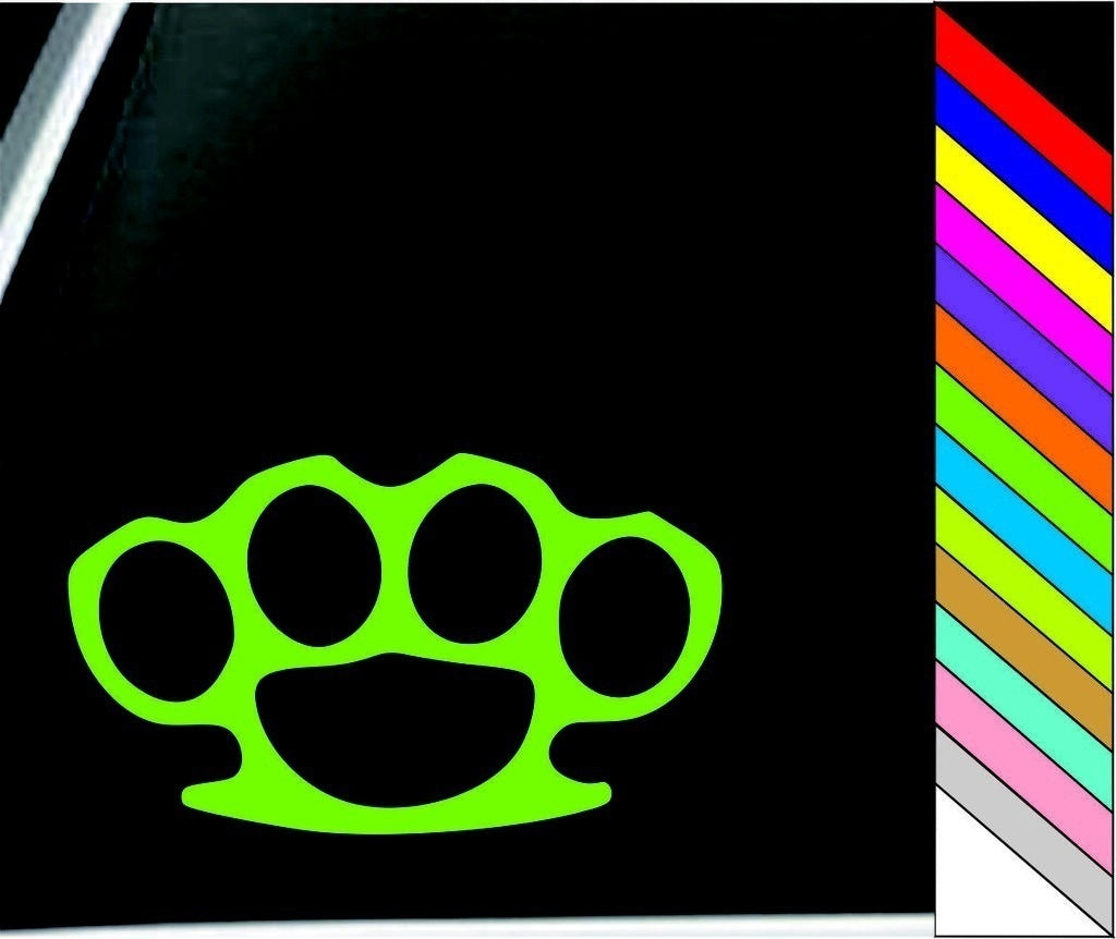 Brass Knuckles Car, Truck, Notebook, Vinyl Decal Window Sticker Waterproof Car Bumper Decor