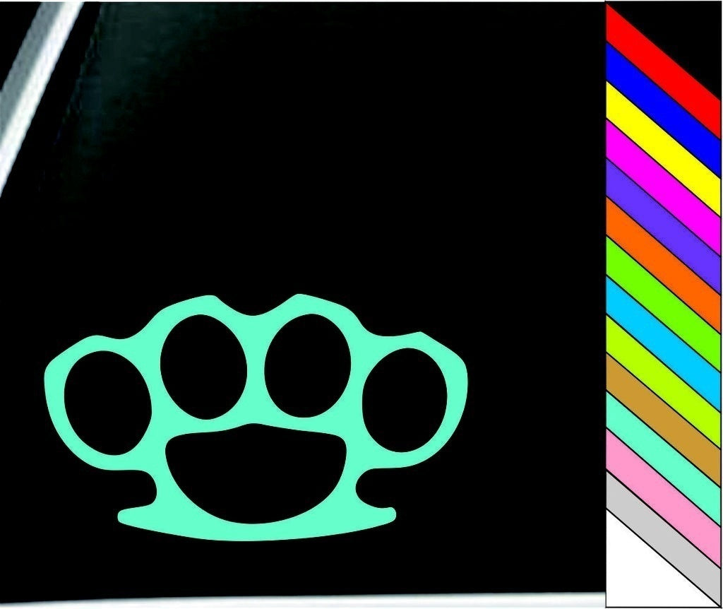 Brass Knuckles Car, Truck, Notebook, Vinyl Decal Window Sticker Waterproof Car Bumper Decor