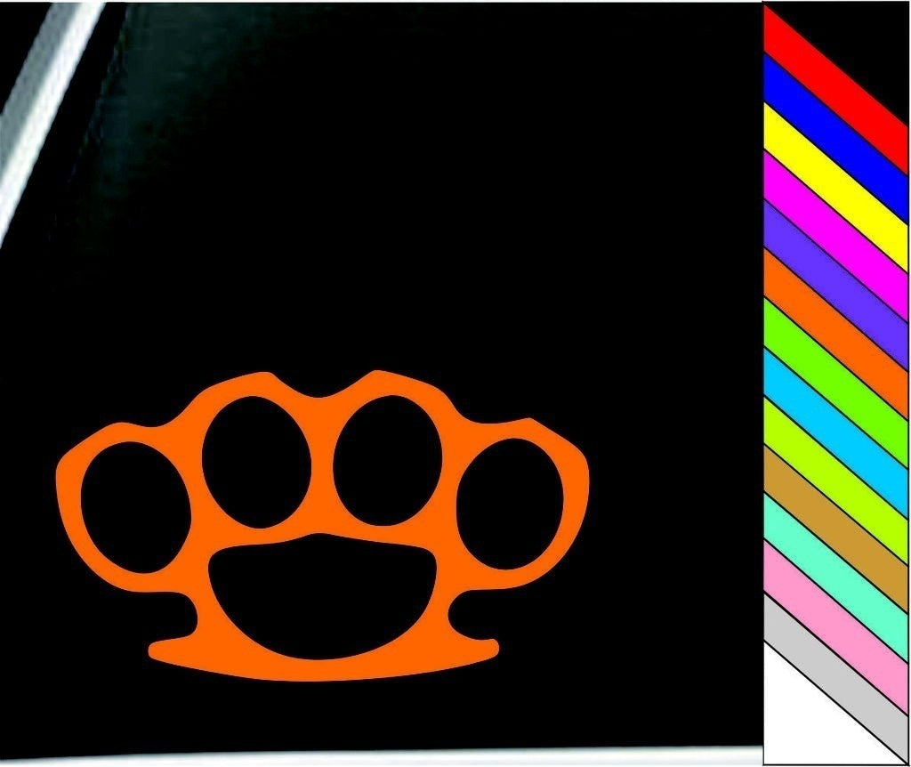 Brass Knuckles Car, Truck, Notebook, Vinyl Decal Window Sticker Waterproof Car Bumper Decor
