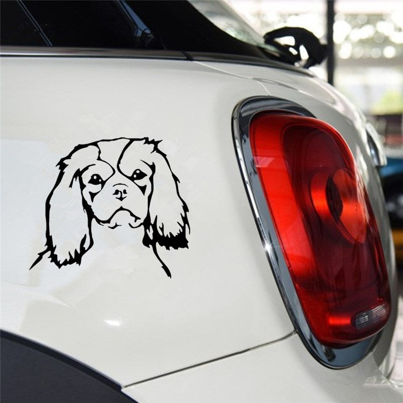 13cm*11.4cm Dog Car Sticker Car Window Door Laptop Decal Truck Bumper Vinyl Decal