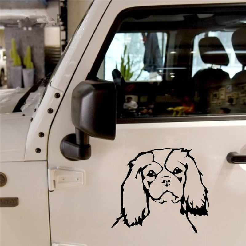 13cm*11.4cm Dog Car Sticker Car Window Door Laptop Decal Truck Bumper Vinyl Decal