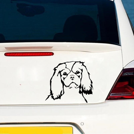 13cm*11.4cm Dog Car Sticker Car Window Door Laptop Decal Truck Bumper Vinyl Decal
