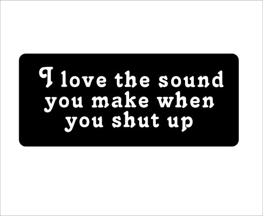 4 Pcs I lOVE The Sound Vinyl Helmet Sticker Funny Pack Random Hard Hat Bike Decal Car Decor Waterproof