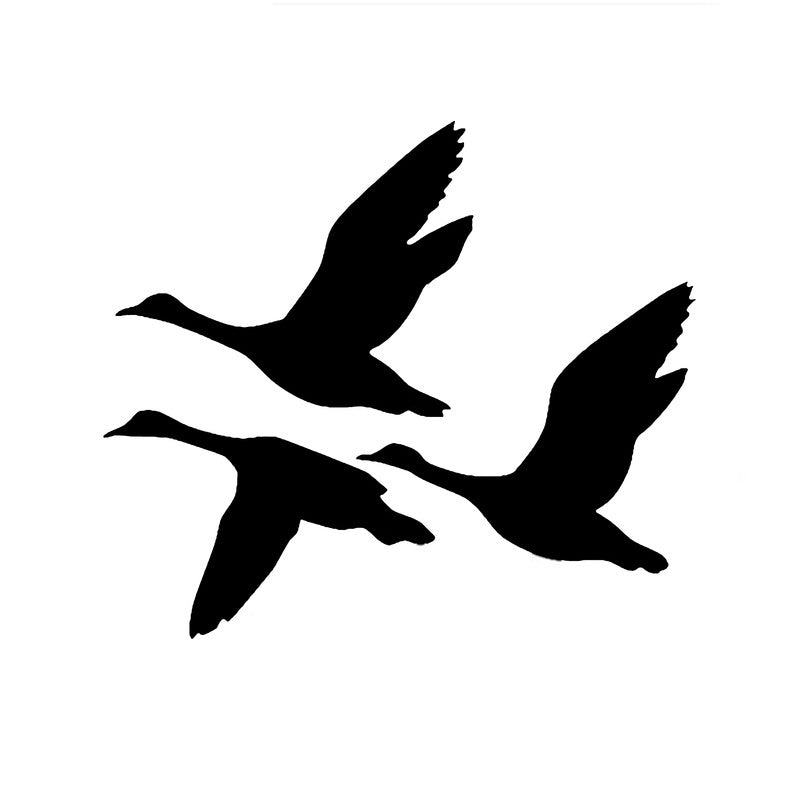 11.5cm*14.3cm Duck Flying Car Sticker Decals Fashion Bird Hunting Home Decoration