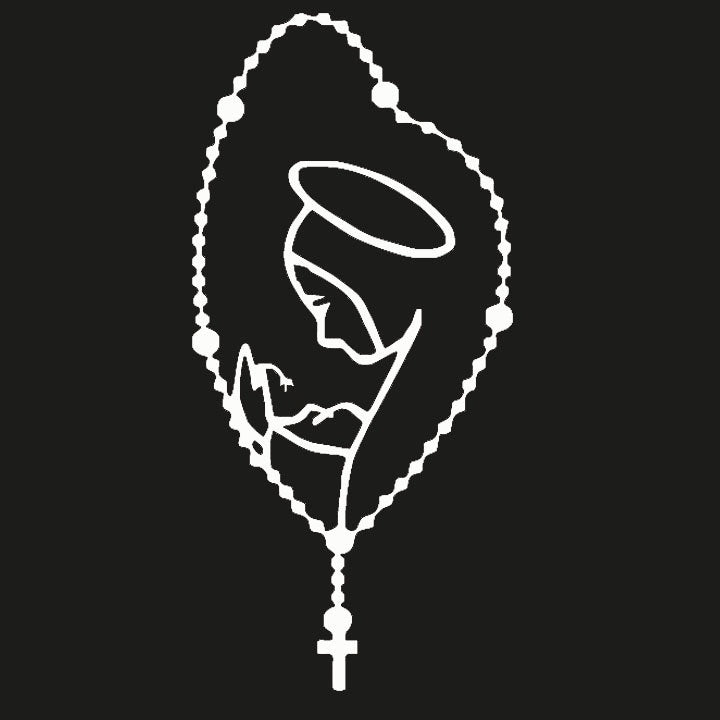 Angel Family Cars Stickers Rosary Saint Mary Fatima Virgin Car Interior Sticker