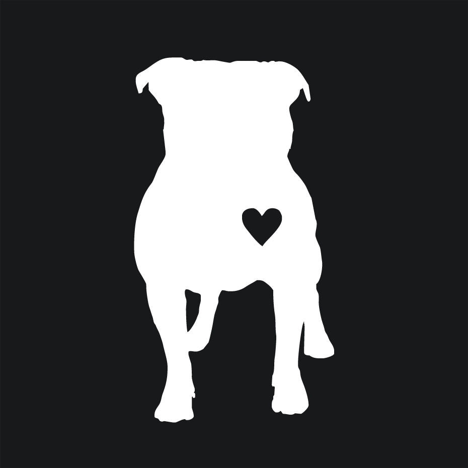 Pitbull Heart Vinyl Decal Car Truck Sticker
