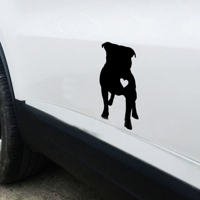 Pitbull Heart Vinyl Decal Car Truck Sticker