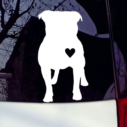 Pitbull Heart Vinyl Decal Car Truck Sticker