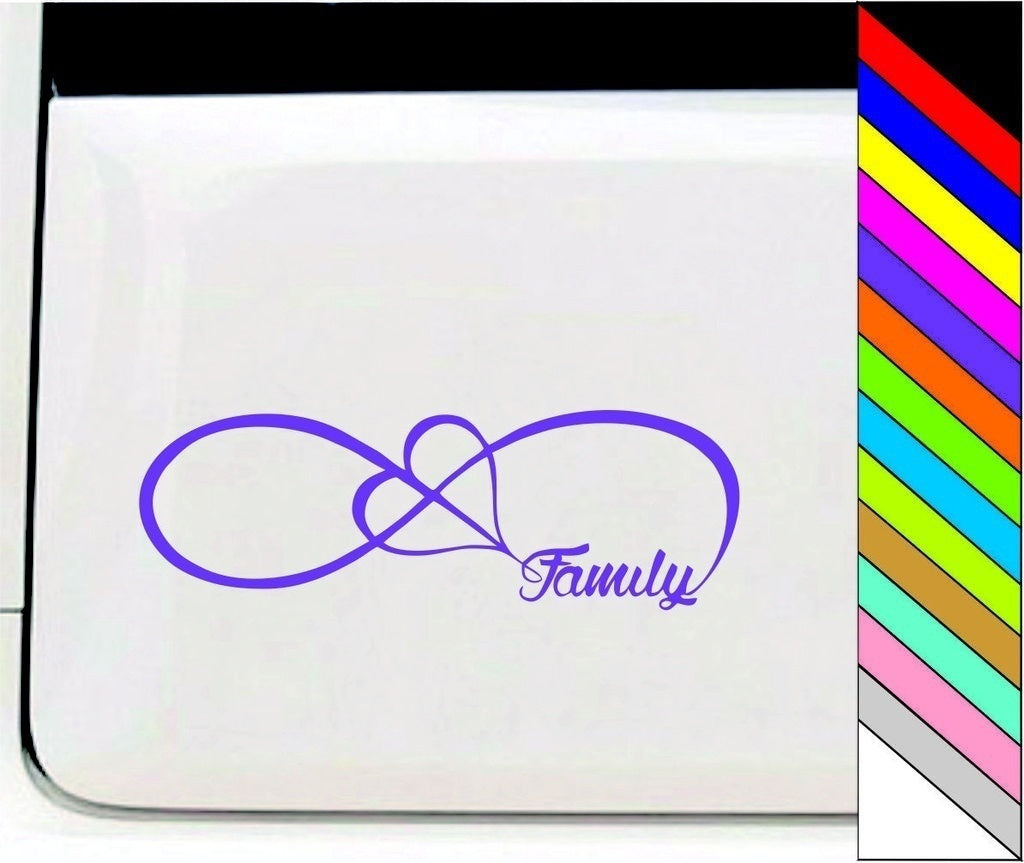 Family Heart Beautiful Vinly Sticker Decal  Car Emblem Window Bumper Decal Decoration