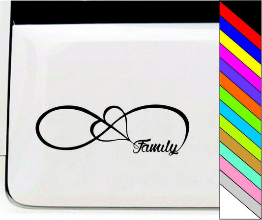 Family Heart Beautiful Vinly Sticker Decal  Car Emblem Window Bumper Decal Decoration