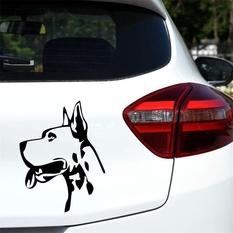 11.1CM*14.6CM Great Dane Head Funny Window Decorative Decals Classic Animal Car Stickers 6 Colors