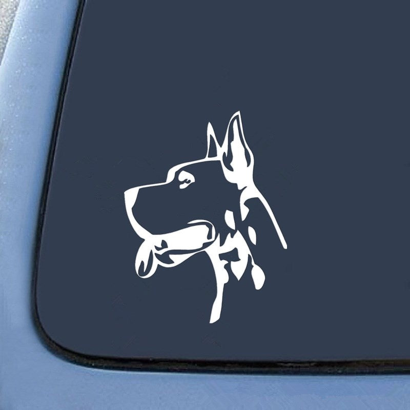 11.1CM*14.6CM Great Dane Head Funny Window Decorative Decals Classic Animal Car Stickers 6 Colors