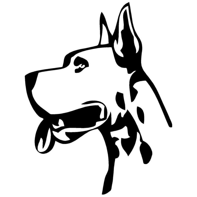 11.1CM*14.6CM Great Dane Head Funny Window Decorative Decals Classic Animal Car Stickers 6 Colors