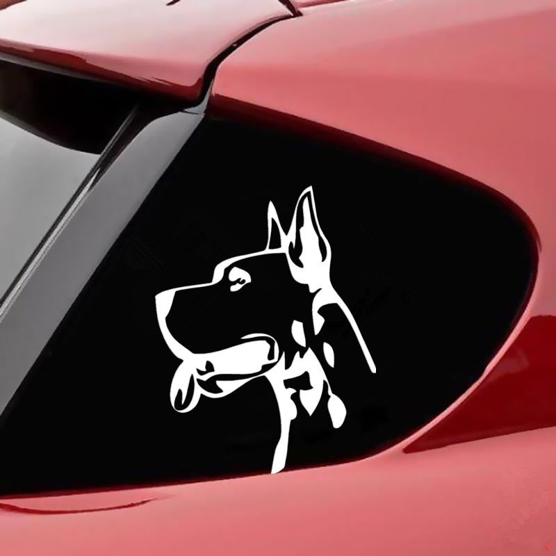 11.1CM*14.6CM Great Dane Head Funny Window Decorative Decals Classic Animal Car Stickers 6 Colors