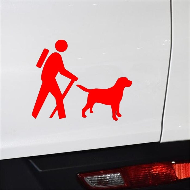 15.7cm*12.7cm Hiker Labrador Retriever Decal Novelty Vinyl Decal Sticker Cars Door Window Bumper Decoration