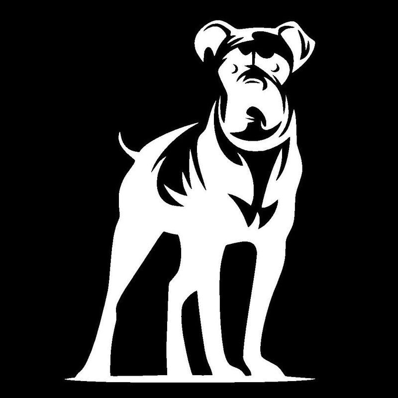 11.4CM*16.5CM Boxer Dogs Pet Vinyl Decal Cute Cartoon Animal Car Window Stickers 6 Colors