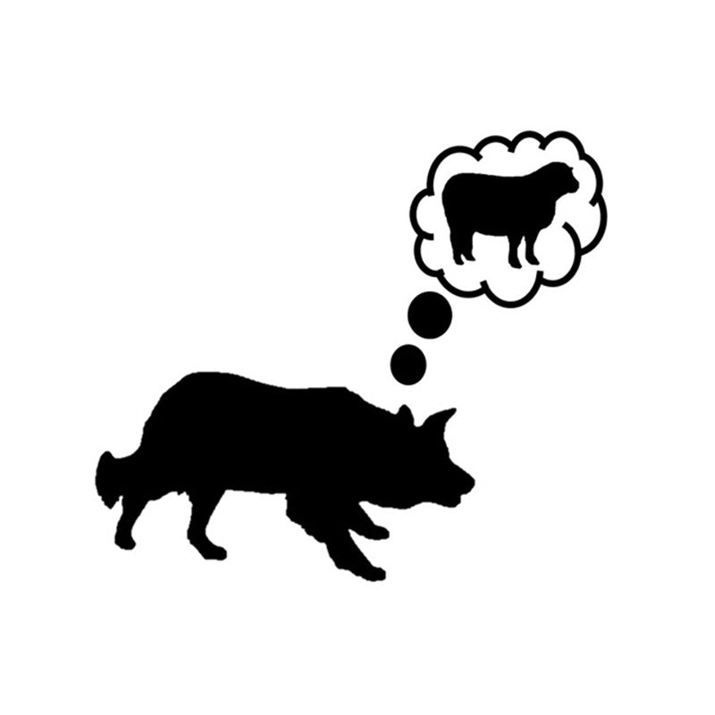 14.4cm*12.7cm Funny Border Collie Sheep Animal Cool Vinyl Car Sticker Fashion Car Window Stickers