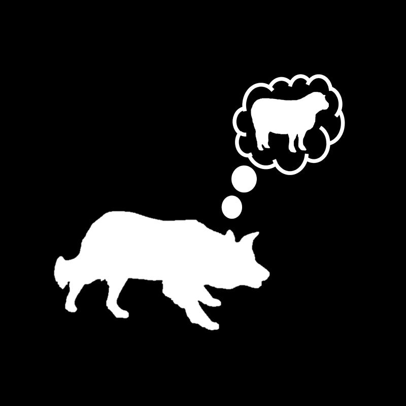 14.4cm*12.7cm Funny Border Collie Sheep Animal Cool Vinyl Car Sticker Fashion Car Window Stickers