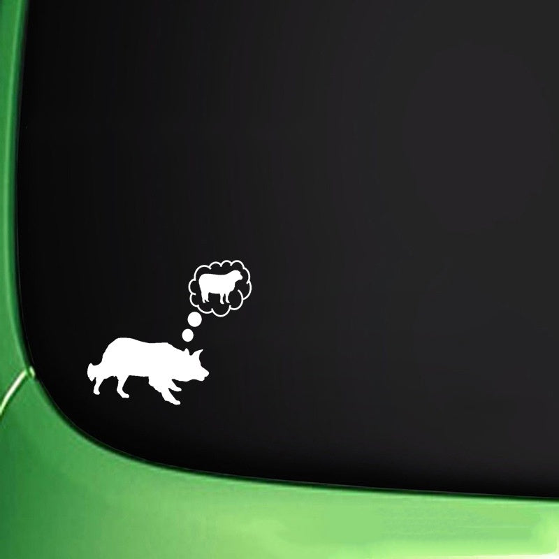14.4cm*12.7cm Funny Border Collie Sheep Animal Cool Vinyl Car Sticker Fashion Car Window Stickers