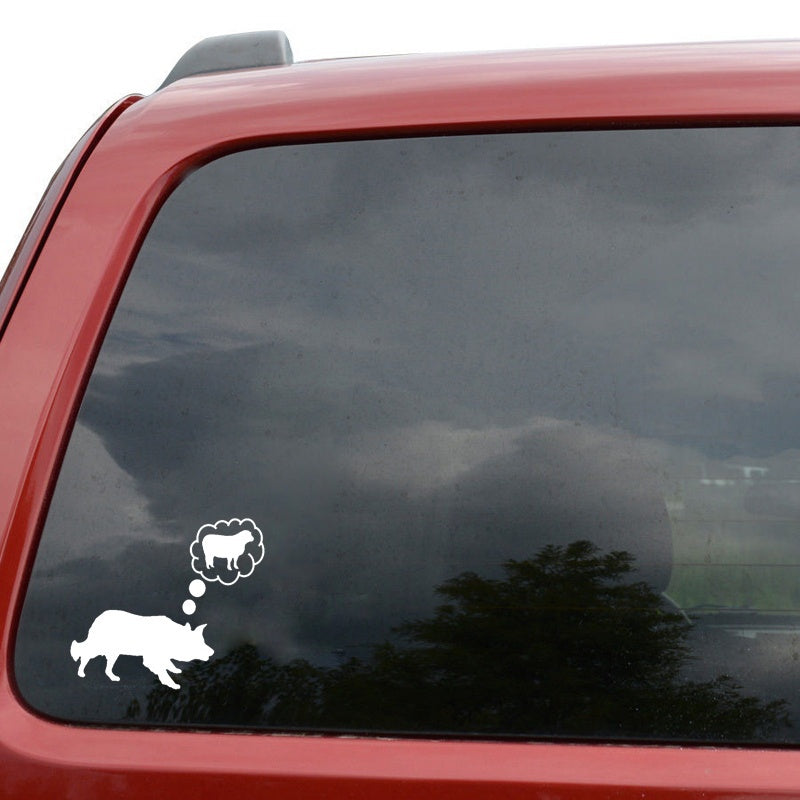 14.4cm*12.7cm Funny Border Collie Sheep Animal Cool Vinyl Car Sticker Fashion Car Window Stickers