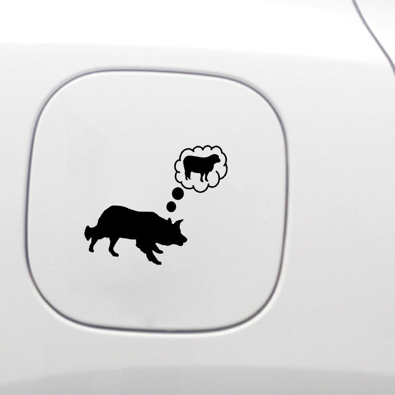 14.4cm*12.7cm Funny Border Collie Sheep Animal Cool Vinyl Car Sticker Fashion Car Window Stickers