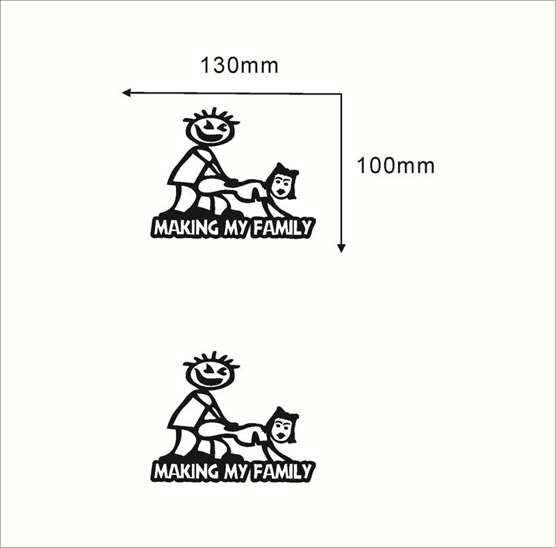 Making My Family Vinyl Car Bumper Decal Sticker for Wall Window Door Luggage