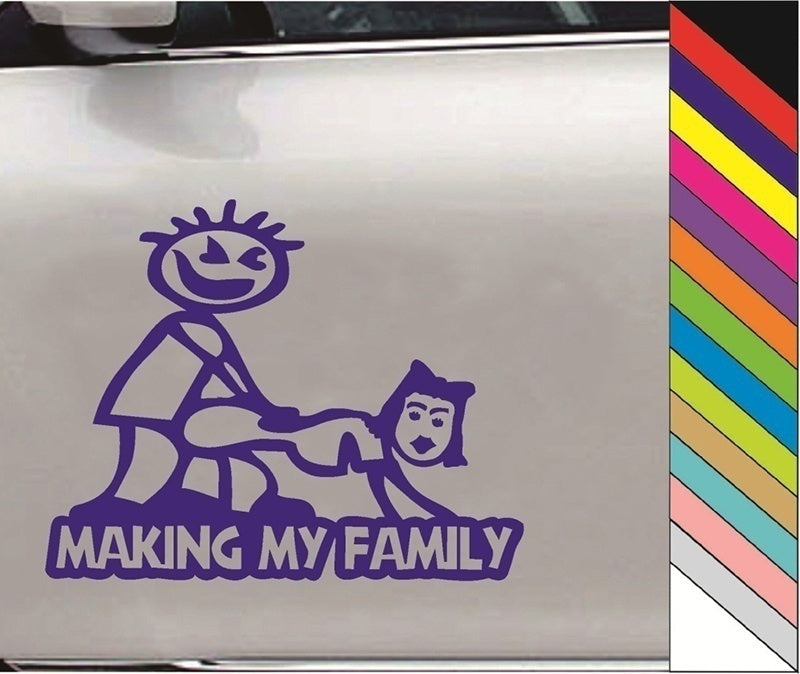 Making My Family Vinyl Car Bumper Decal Sticker for Wall Window Door Luggage