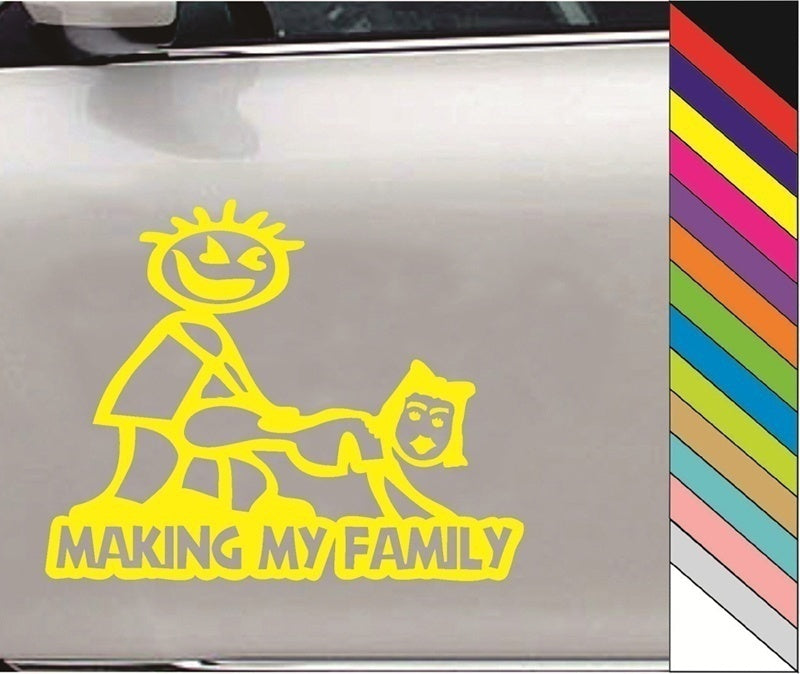 Making My Family Vinyl Car Bumper Decal Sticker for Wall Window Door Luggage