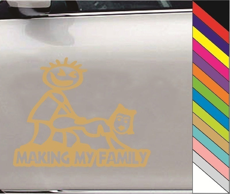 Making My Family Vinyl Car Bumper Decal Sticker for Wall Window Door Luggage
