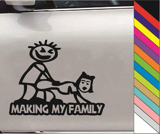 Making My Family Vinyl Car Bumper Decal Sticker for Wall Window Door Luggage