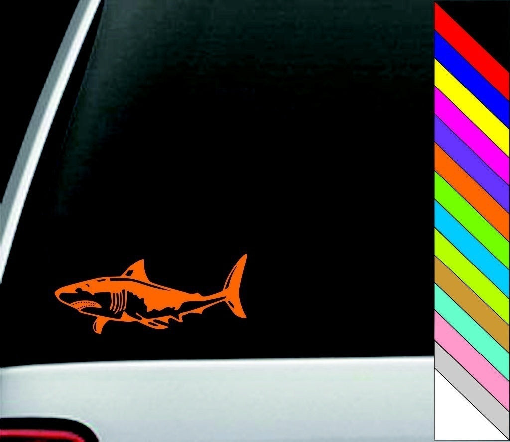 SHARK Vinyl Decal Car Window Wall Laptop Bumper Sticker Fish Car Decoration Waterproof