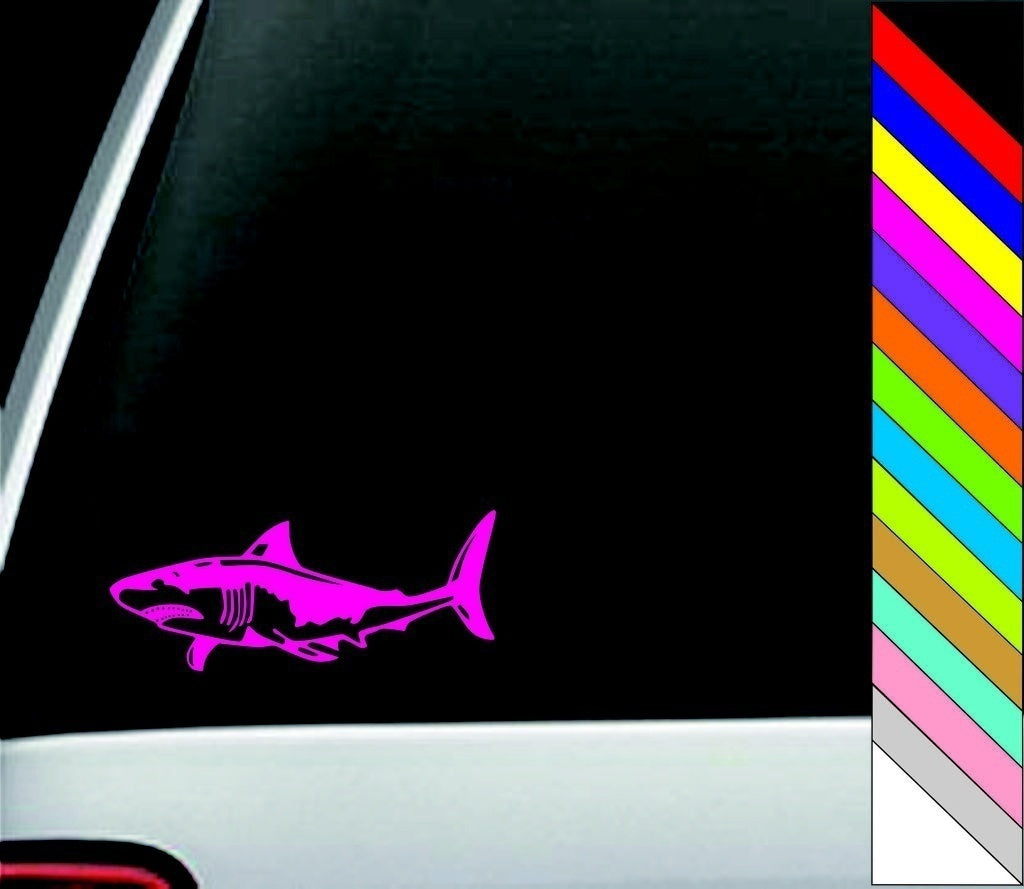 SHARK Vinyl Decal Car Window Wall Laptop Bumper Sticker Fish Car Decoration Waterproof