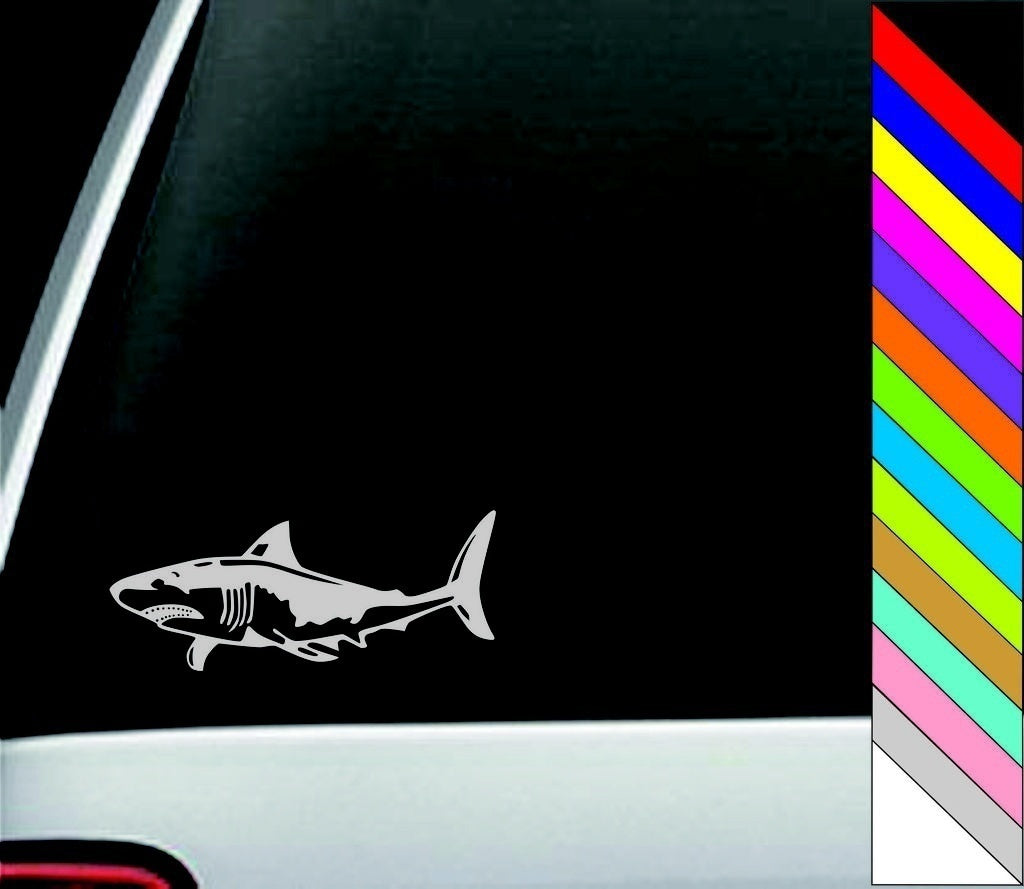 SHARK Vinyl Decal Car Window Wall Laptop Bumper Sticker Fish Car Decoration Waterproof